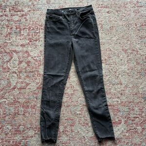 GAP high rise step hem skinny jeans. Washed black denim. Size 27